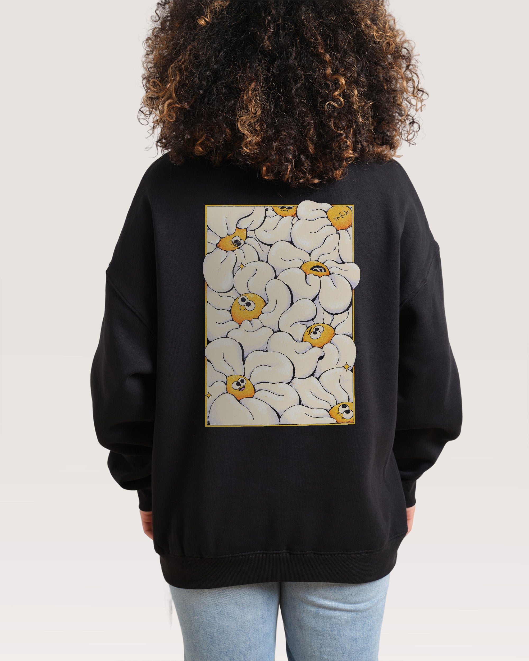 Among the Daisies Front and Back Unisex Sweatshirt 80% Cotton 340gsm