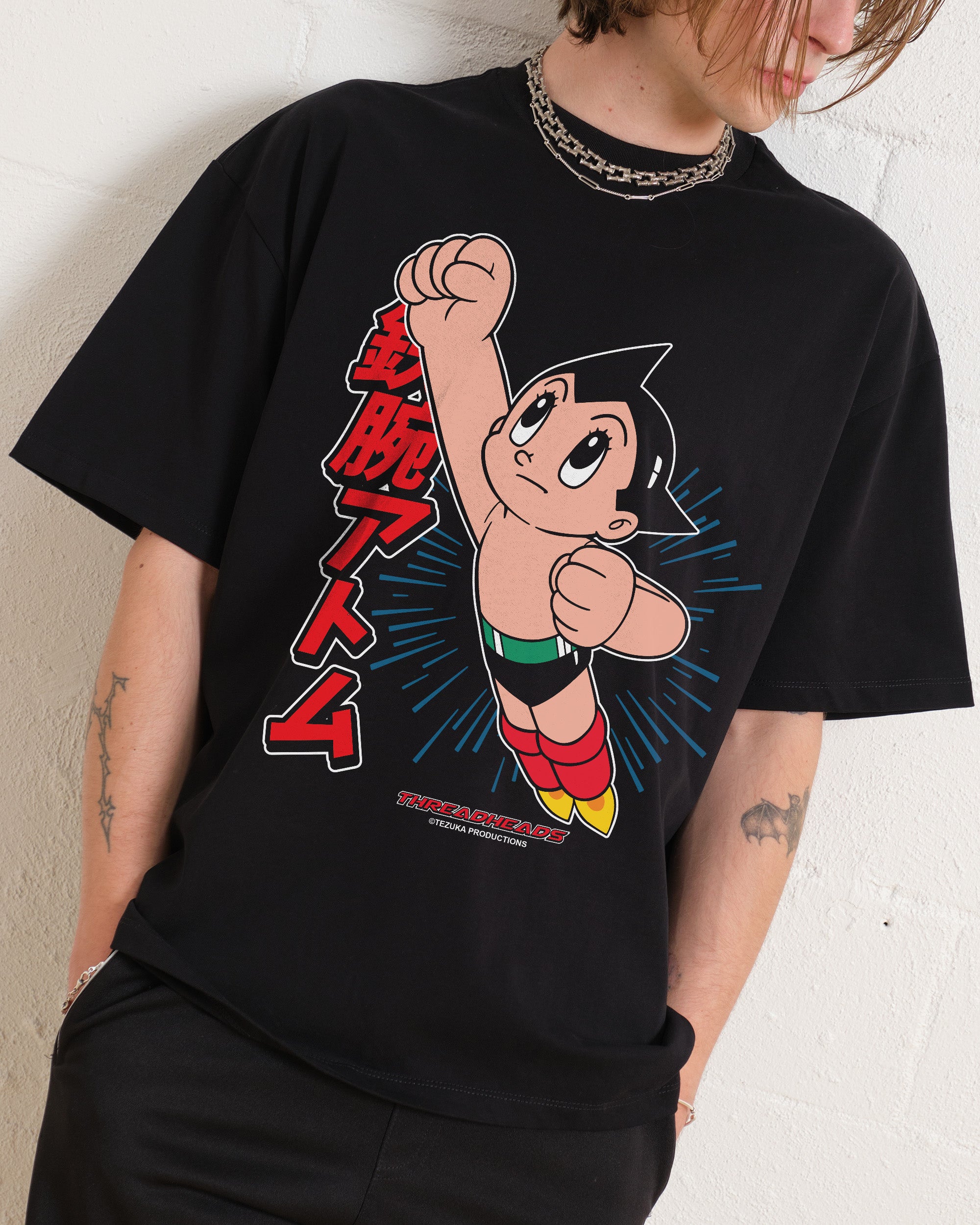 Astro Boy Flight Oversized Graphic Tee Unisex 90s Boxy Fit 100% Combed Cotton