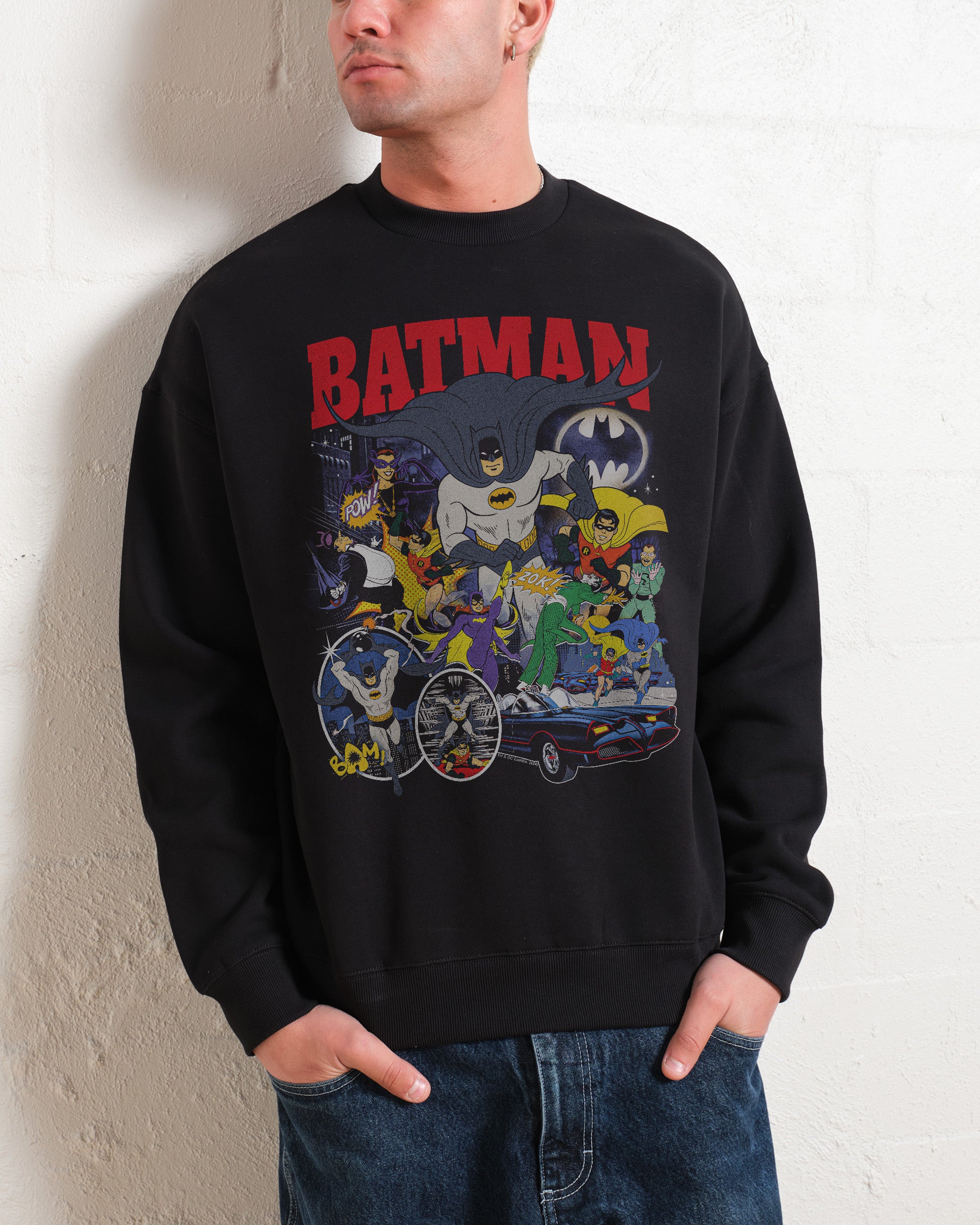 Batman Animated Vintage Unisex Sweatshirt 80% Cotton 340gsm