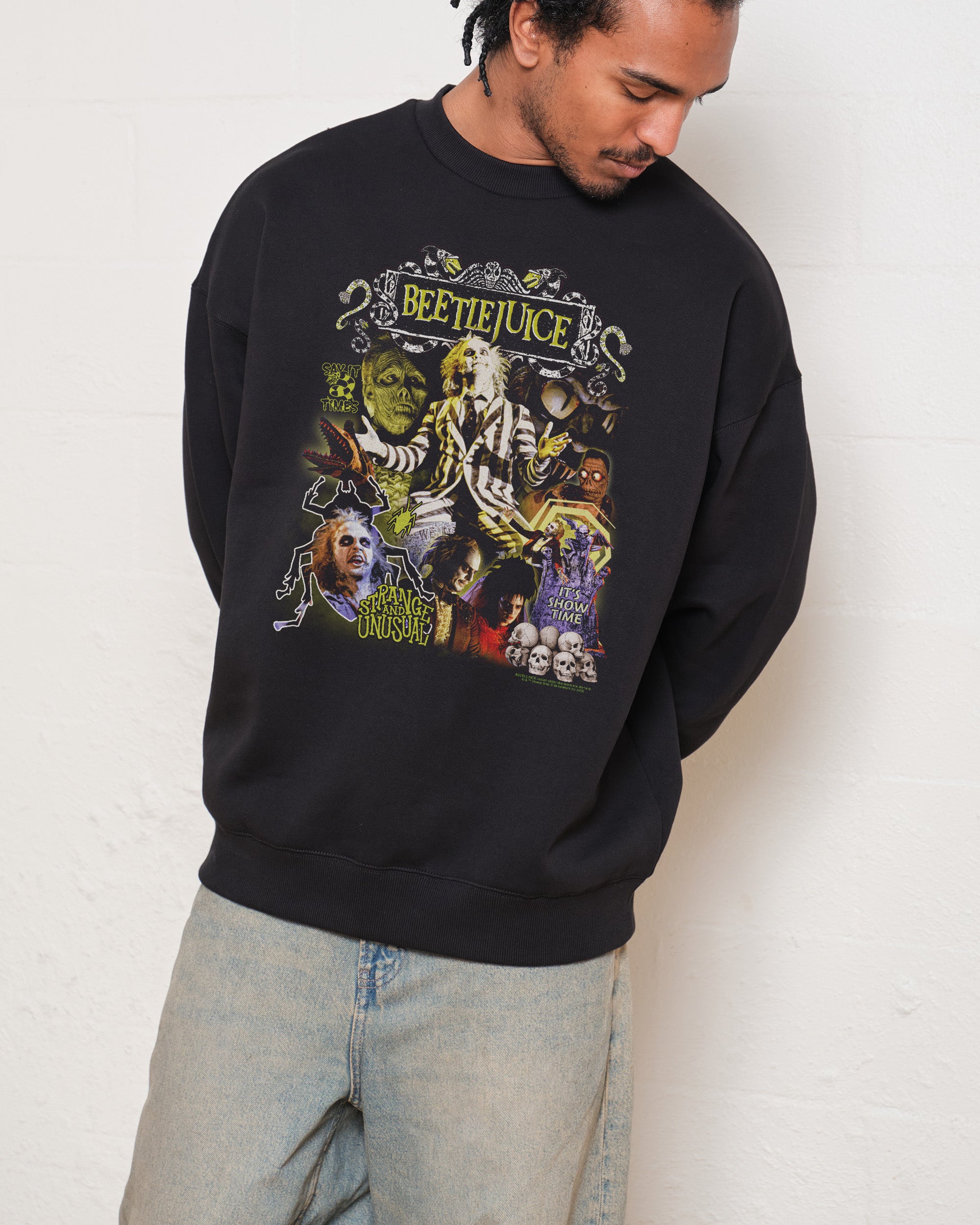 Beetlejuice Vintage Graphic Unisex Sweatshirt 340gsm Cotton Poly Blend