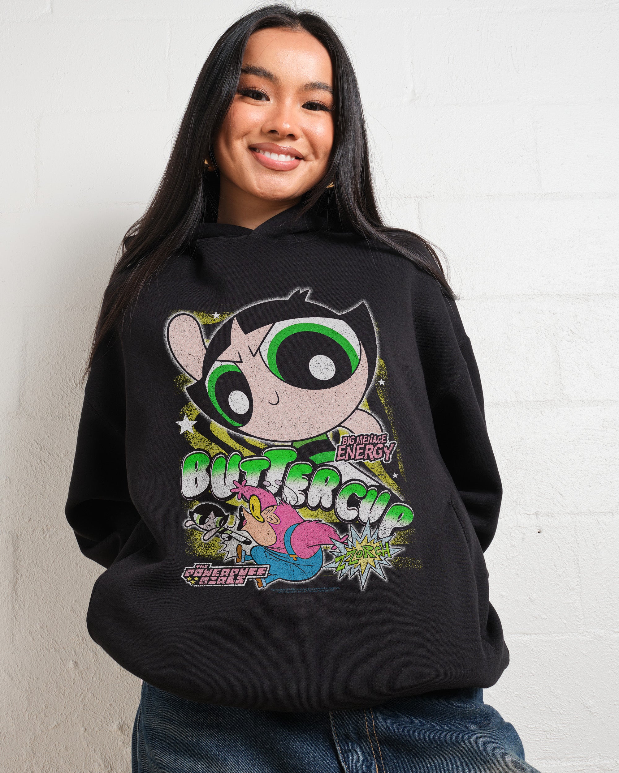 Buttercup Hoodie The Powerpuff Girls Unisex Graphic Hoodie 80% Cotton Boxy Fit