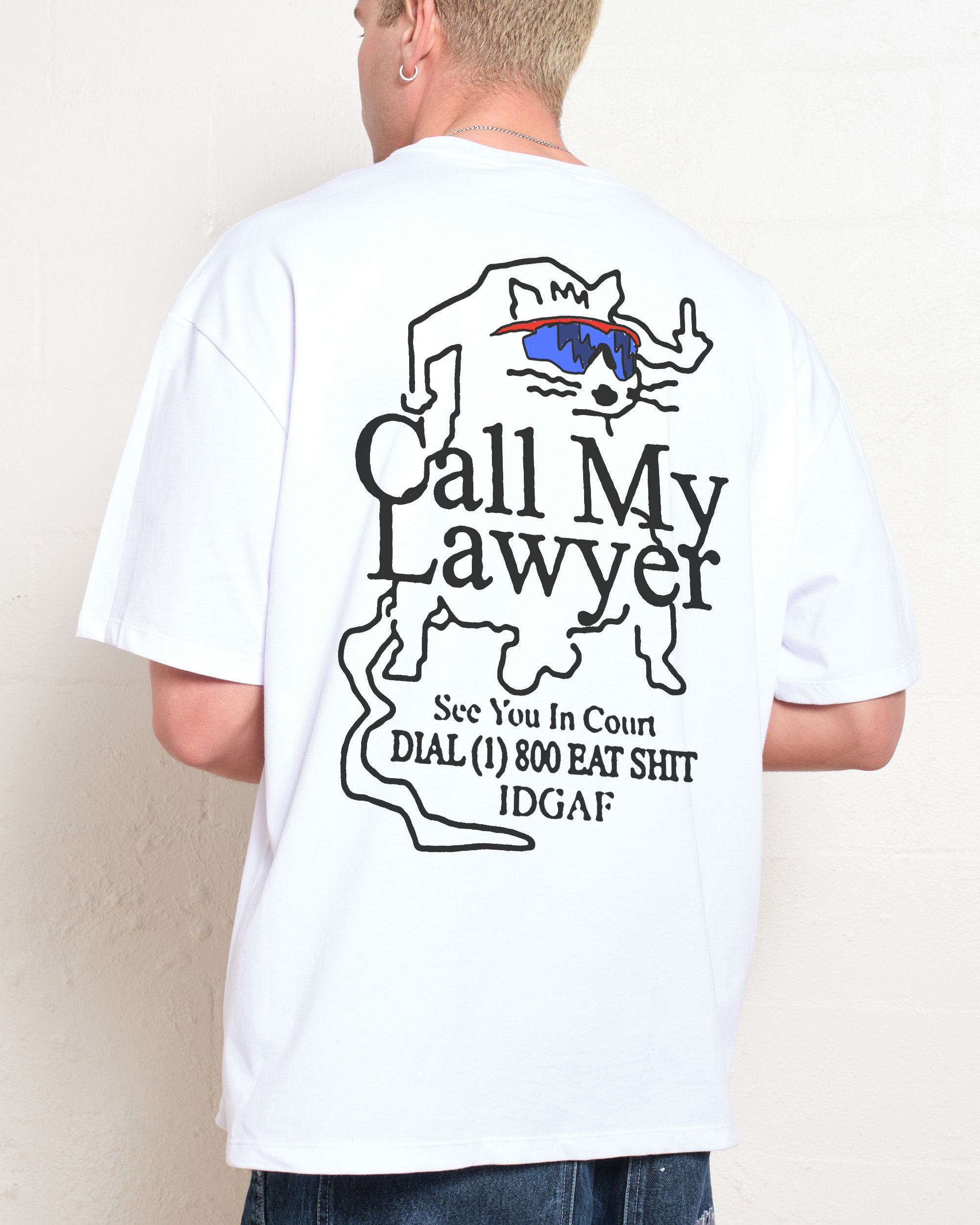 Call My Lawyer Oversized Graphic Tee Unisex 100% Combed Cotton Heavyweight 275gsm