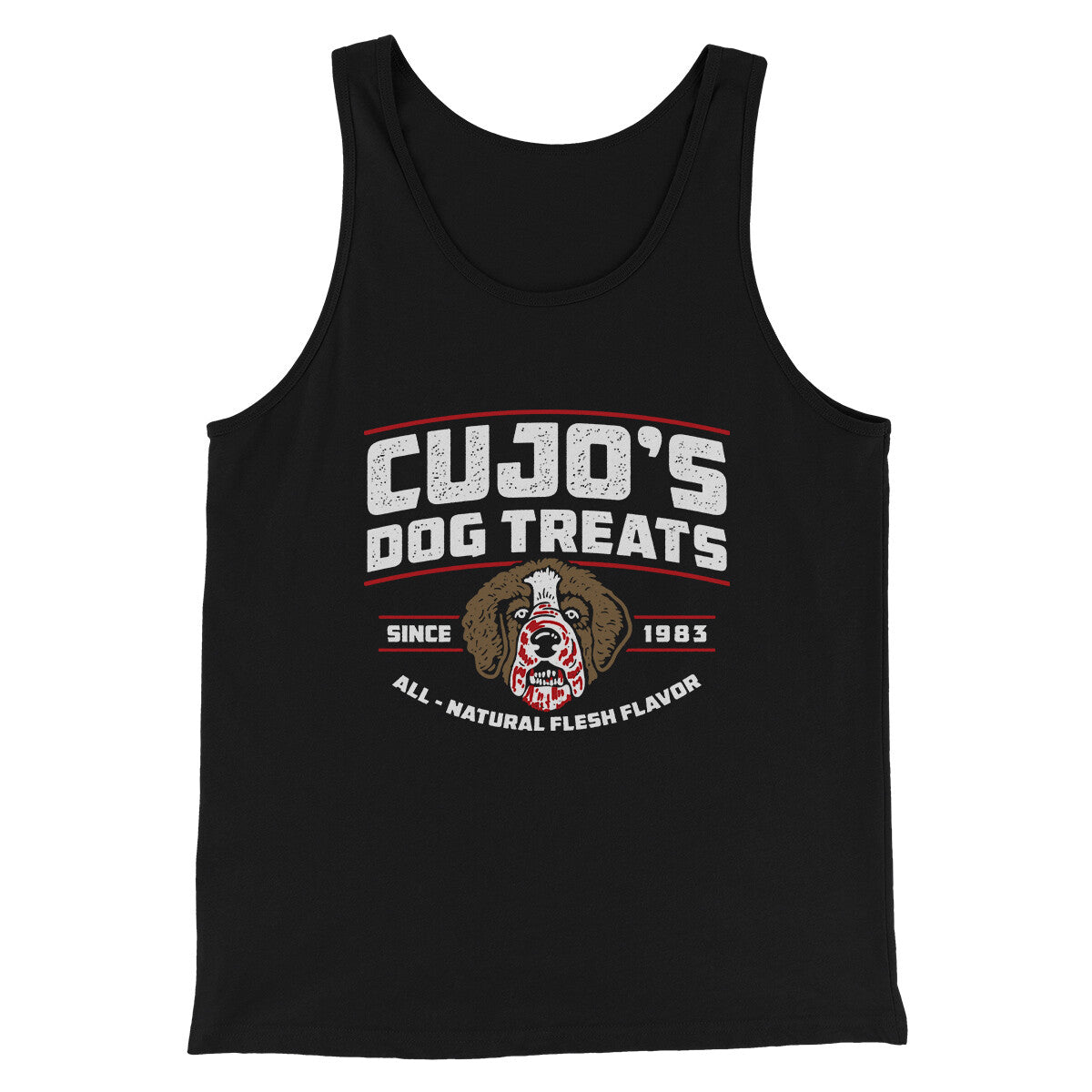 Cujo's Dog Treats Funny Movie Unisex Tank Top - Combed Ring-Spun Cotton