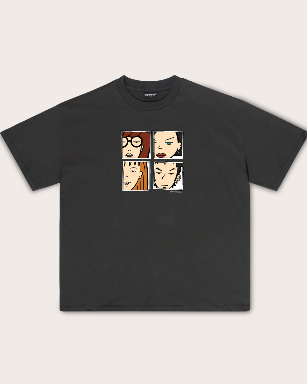 Daria Panel Oversized Graphic Tee Unisex 90s Boxy Fit 100% Combed Cotton