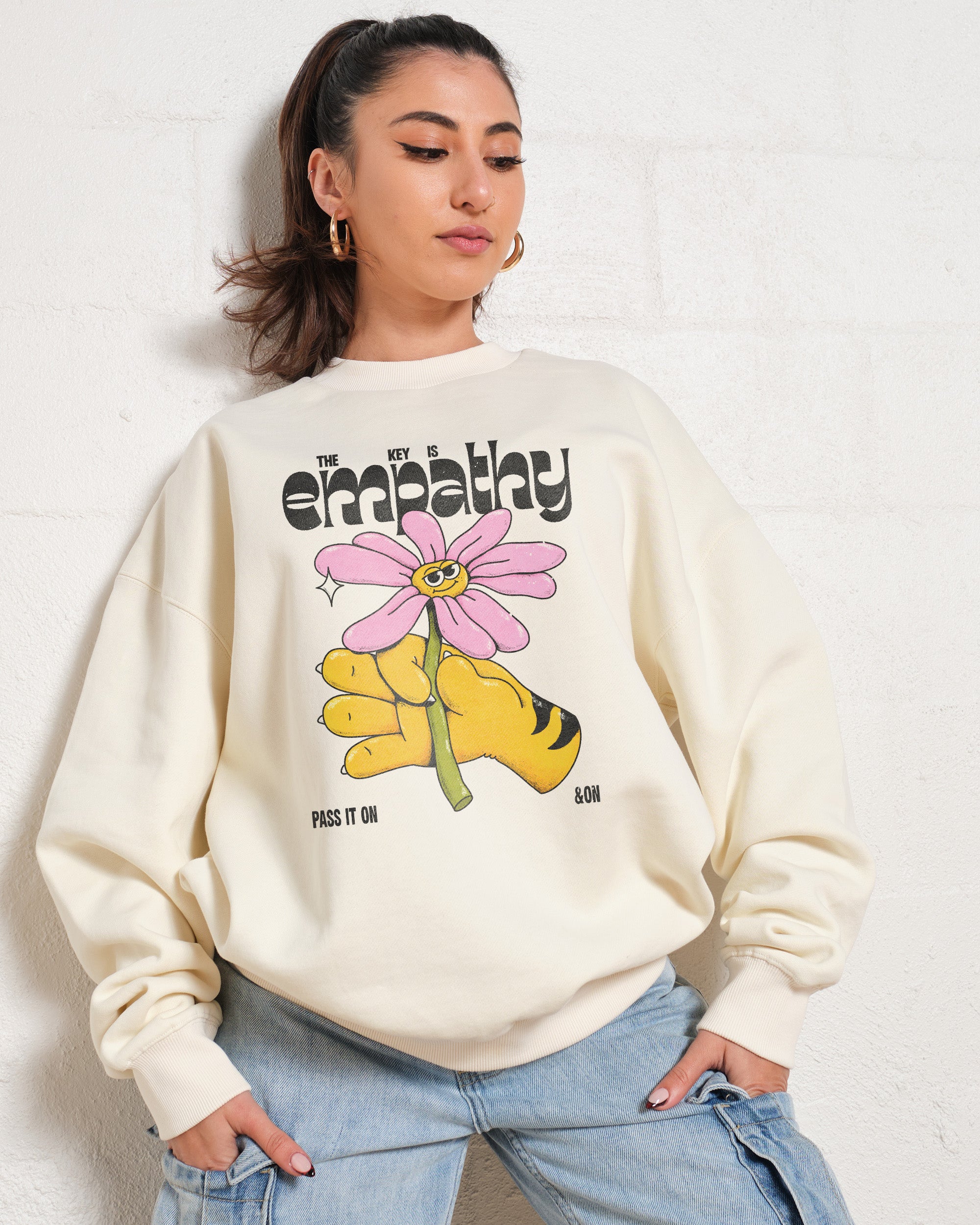 Empathy Sweatshirt Unisex Graphic Print 80% Cotton 340gsm Thick Fabric