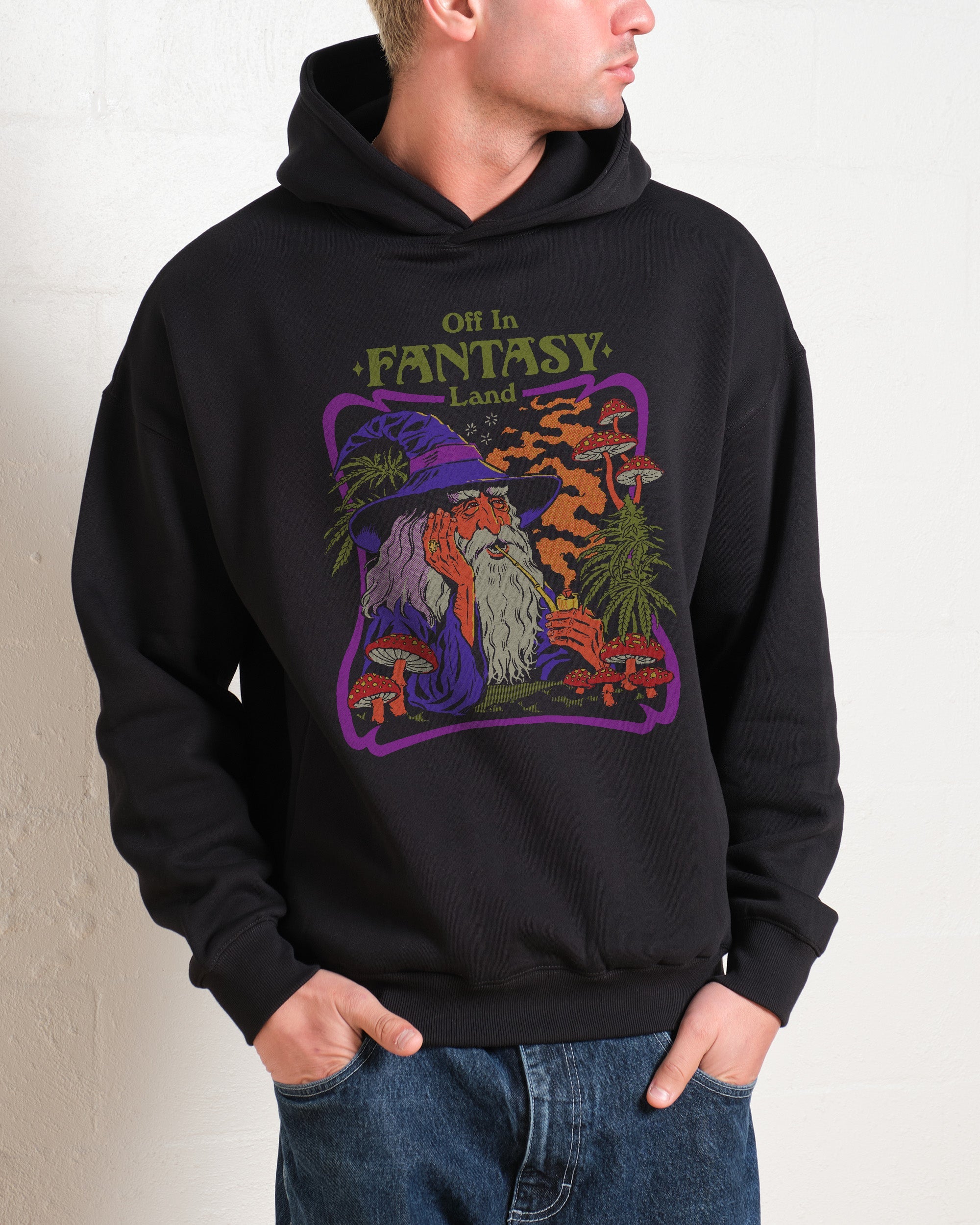 Fantasy Land Hoodie by Steven Rhodes Unisex Graphic Hoodie 90s Boxy Fit