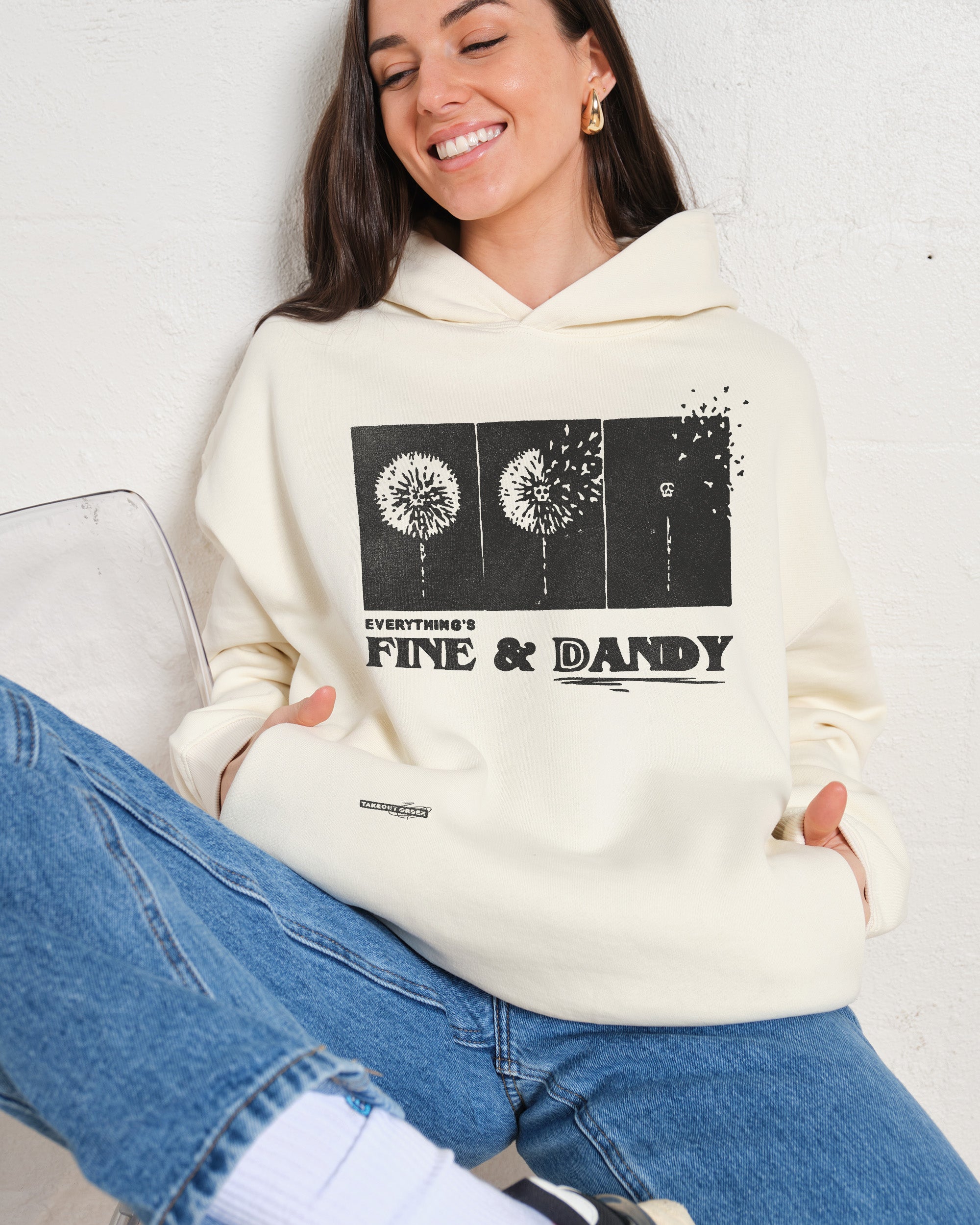 Fine & Dandy Unisex Graphic Hoodie 90s Boxy Fit 340gsm Cotton Poly Blend