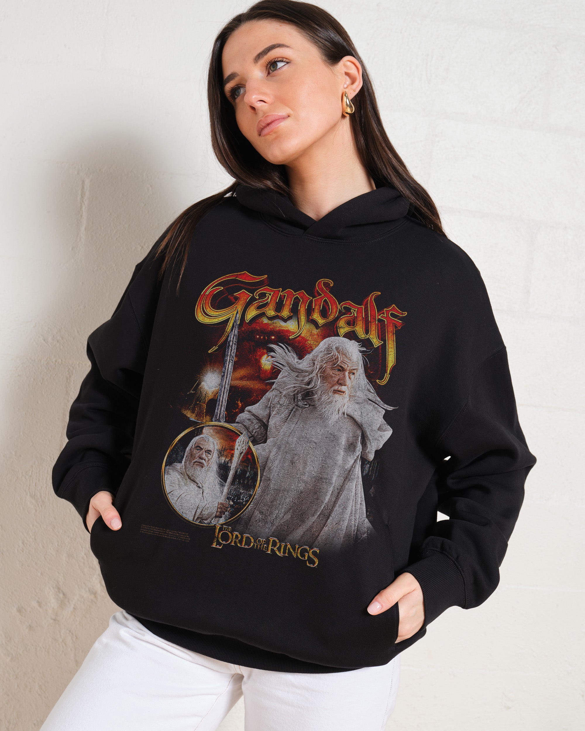 Gandalf the White Lord of the Rings Unisex Hoodie - Premium 340gsm Cotton Poly Blend