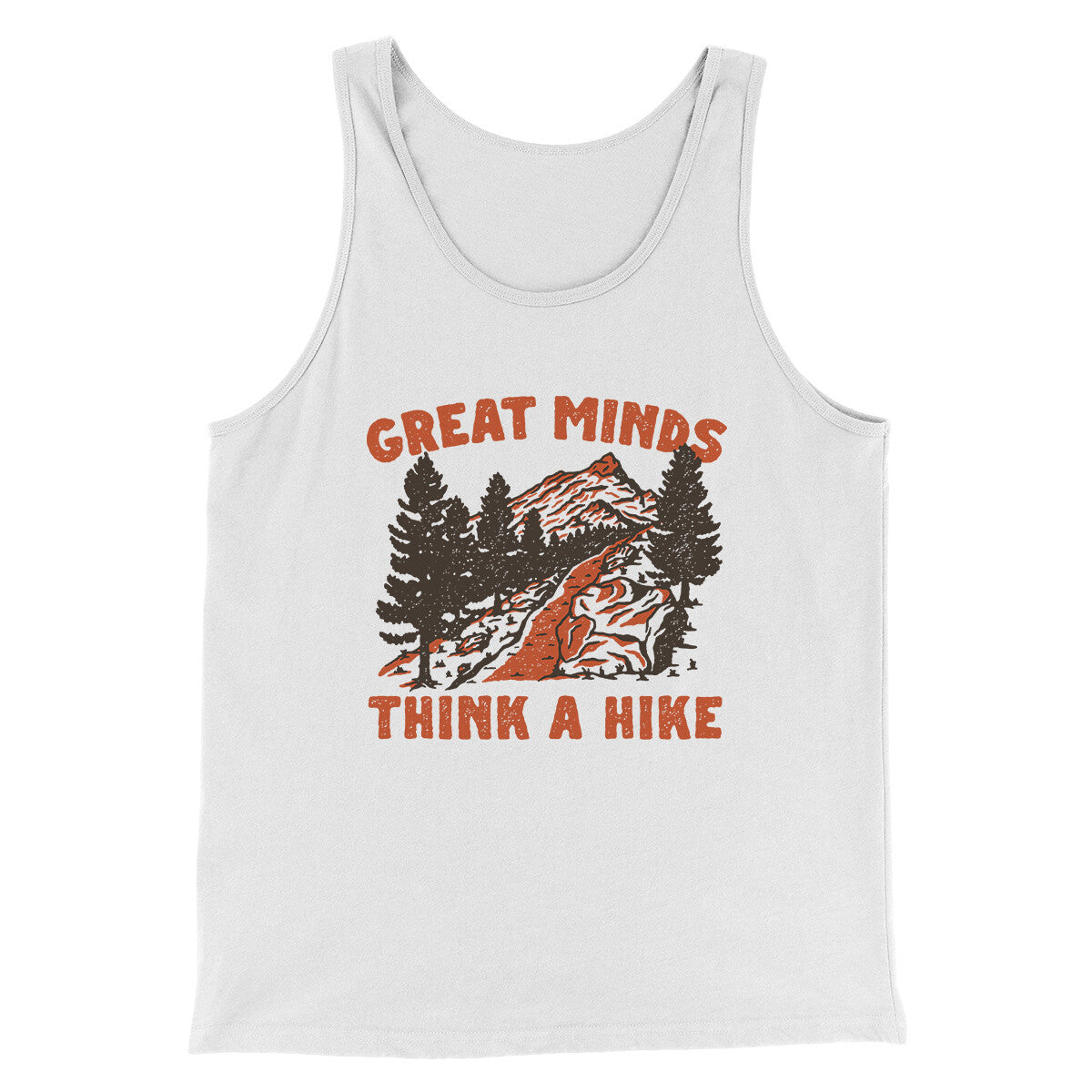 Great Minds Think A Hike Unisex Tank Top - Combed Ring-Spun Cotton
