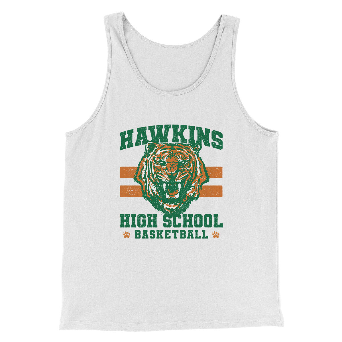 Hawkins Tigers Basketball Men/Unisex Tank Top - Modern Fit Combed Cotton