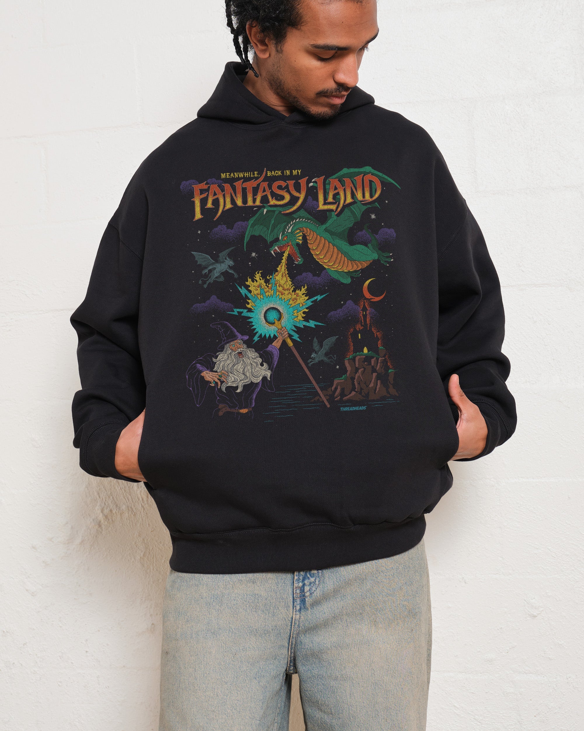 In My Fantasy Land Unisex Hoodie - 90s Boxy Fit, 340gsm Cotton-Poly Blend