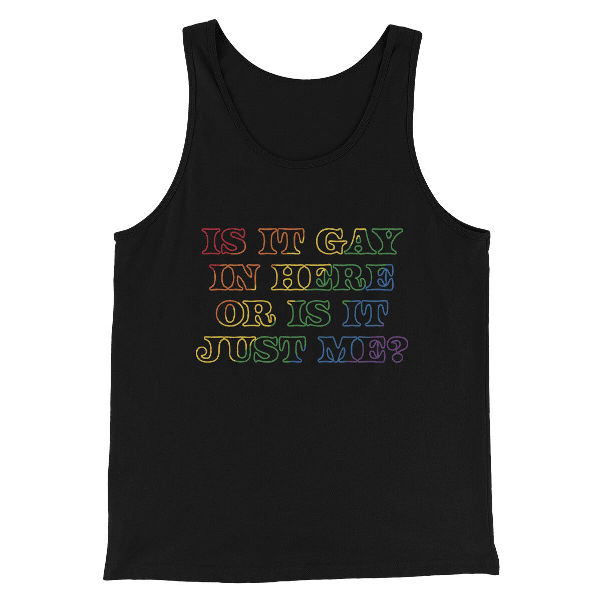 Is It Gay In Here Or Is It Just Me Unisex Tank Top - Combed Ring-Spun Cotton