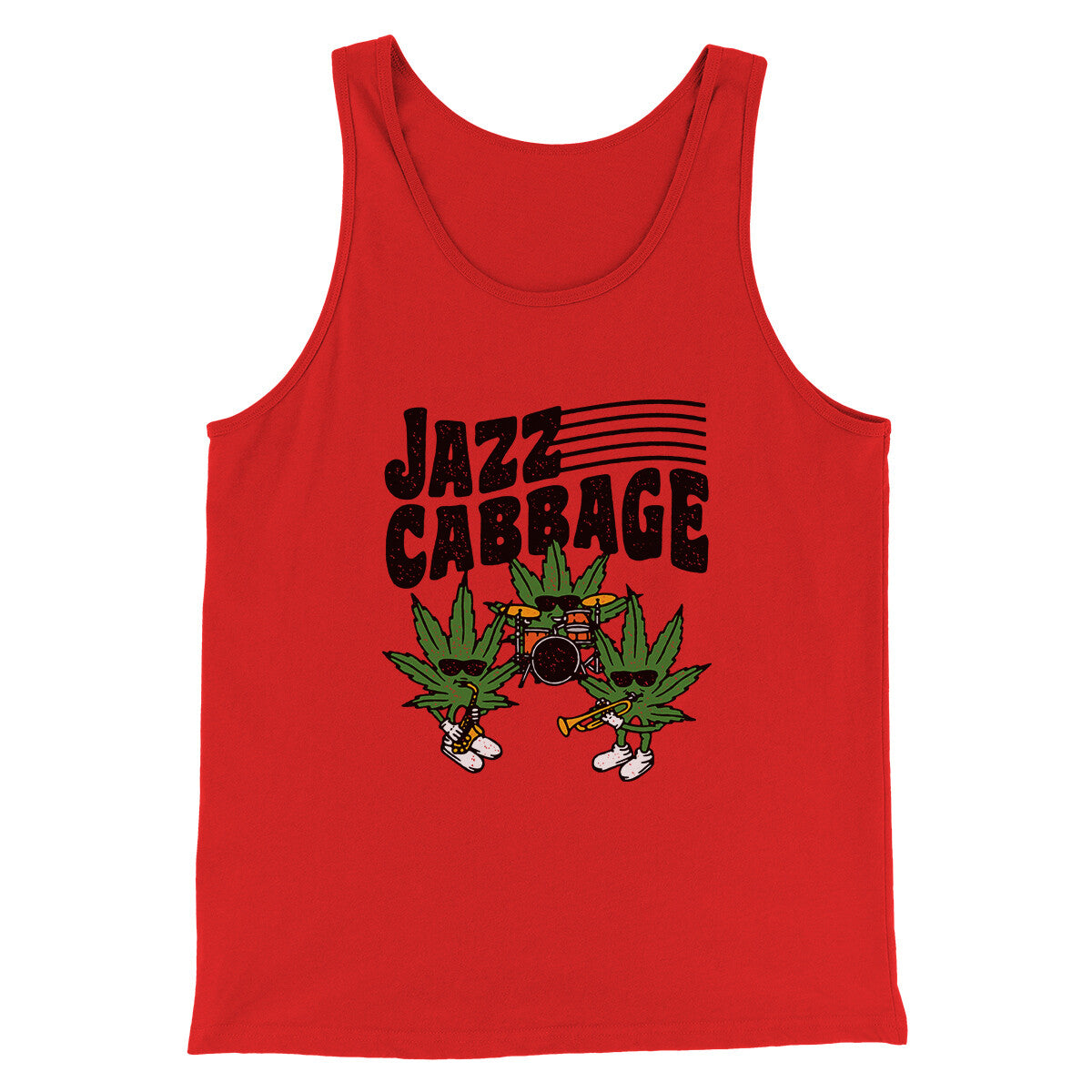 Jazz Cabbage Funny Unisex Tank Top - Combed Ring-Spun Cotton