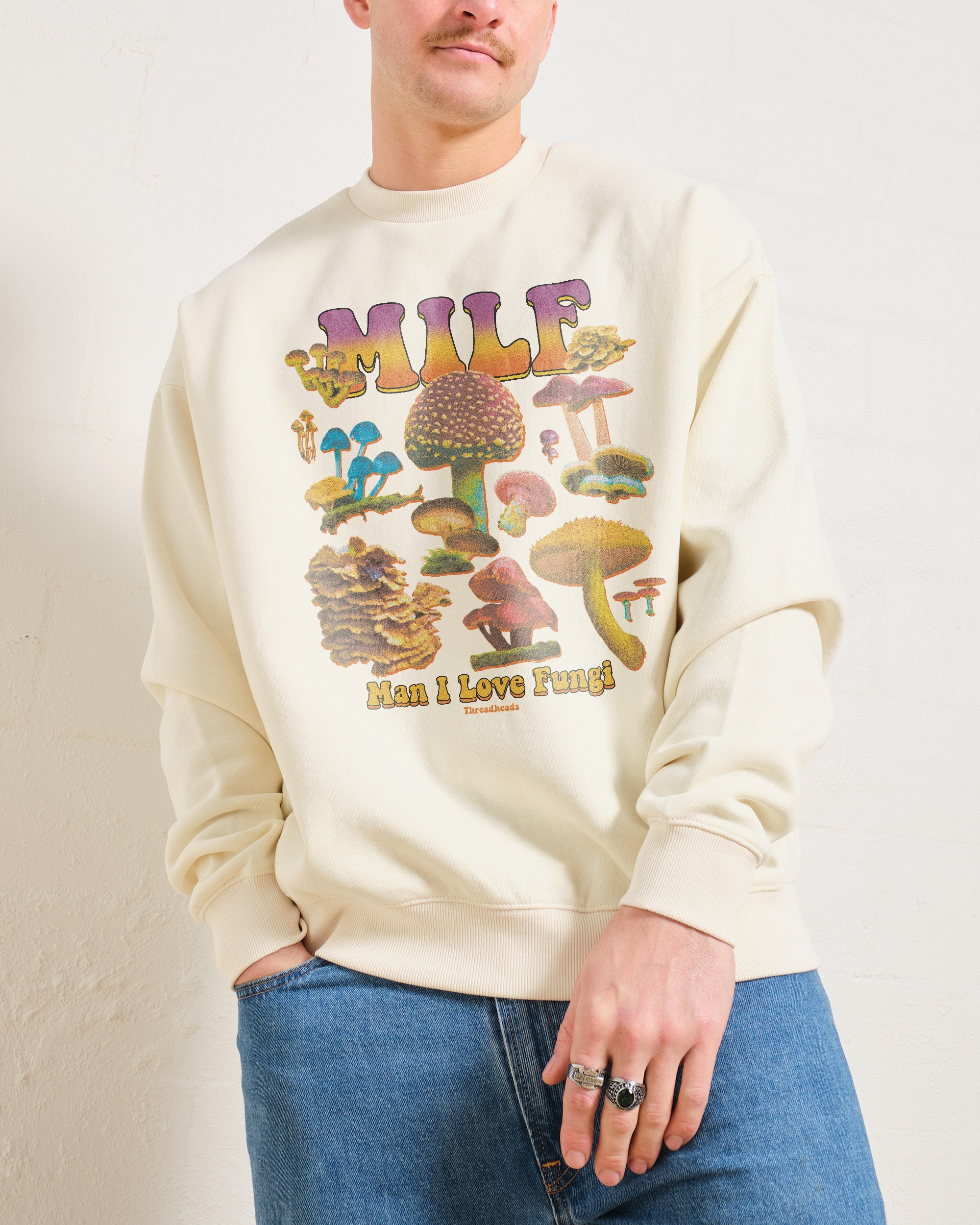 MILF Fungi Unisex Sweatshirt - 340gsm Cotton Polyester Blend Graphic Print