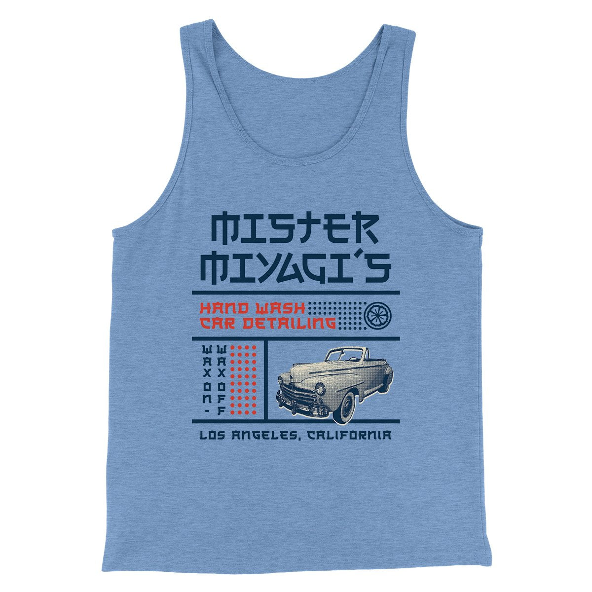 Mr. Miyagi's Car Detailing Wax On Wax Off Unisex Tank Top