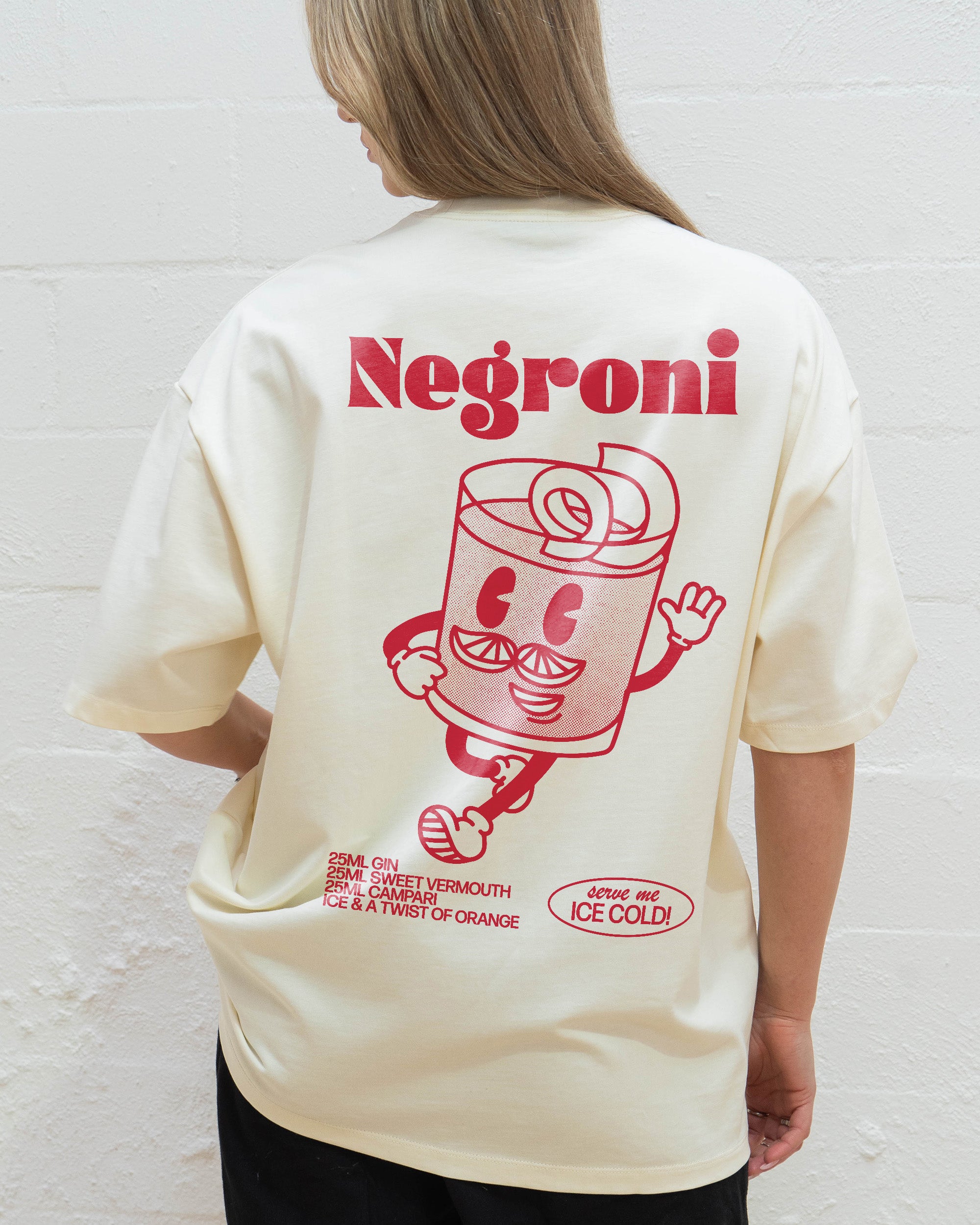 Negroni Oversized Graphic Tee Unisex 90s Boxy Fit 100% Combed Cotton Heavyweight 275gsm