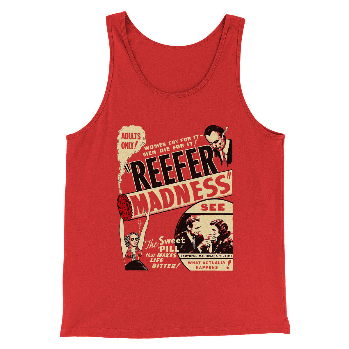 Reefer Madness Funny Movie Unisex Tank Top - Combed Ring-Spun Cotton