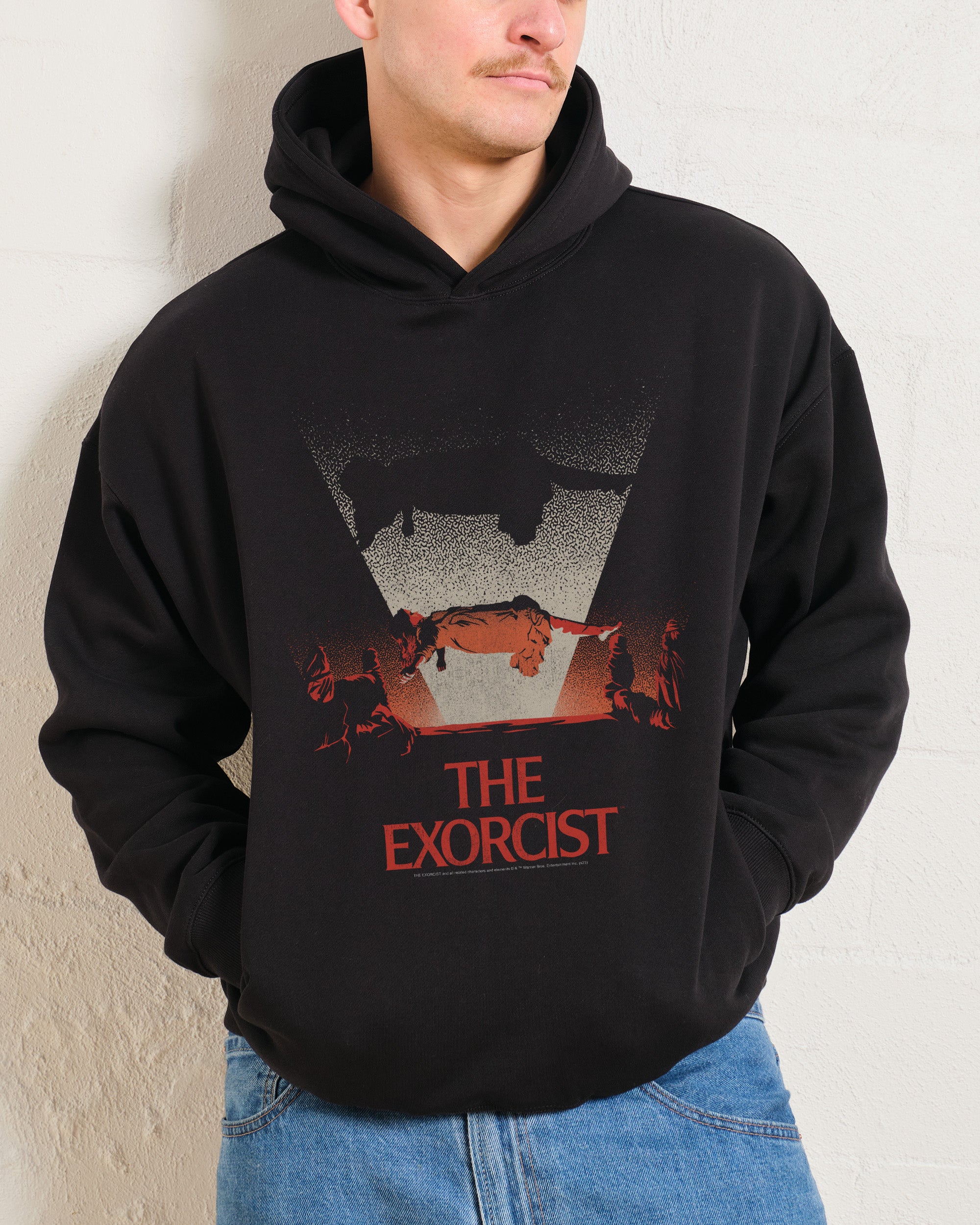 Retro Exorcist Hoodie Unisex 90s Boxy Fit 340gsm Cotton Poly Blend