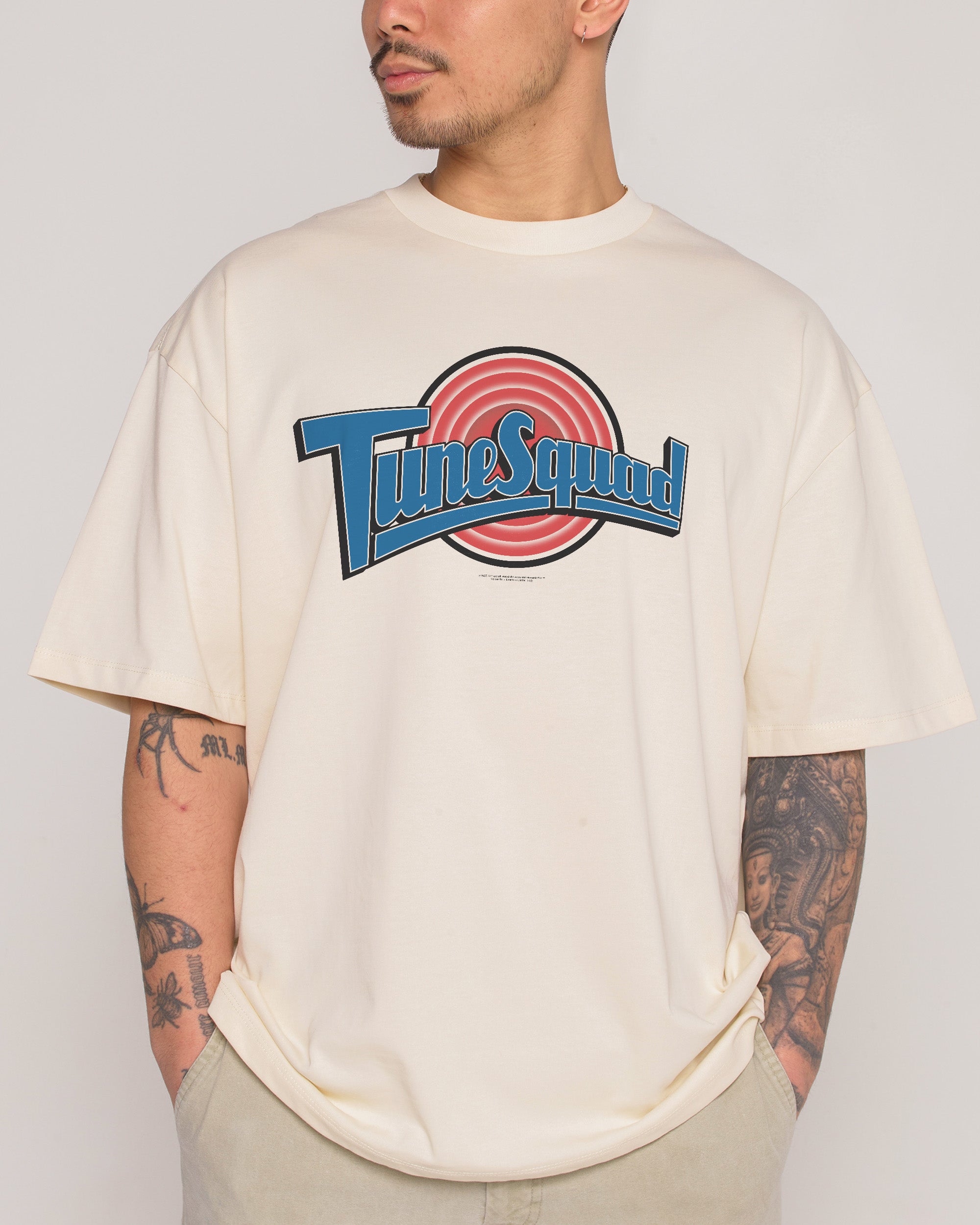 Space Jam Tune Squad Oversized T-Shirt Unisex Looney Tunes Graphic Tee Heavyweight Cotton