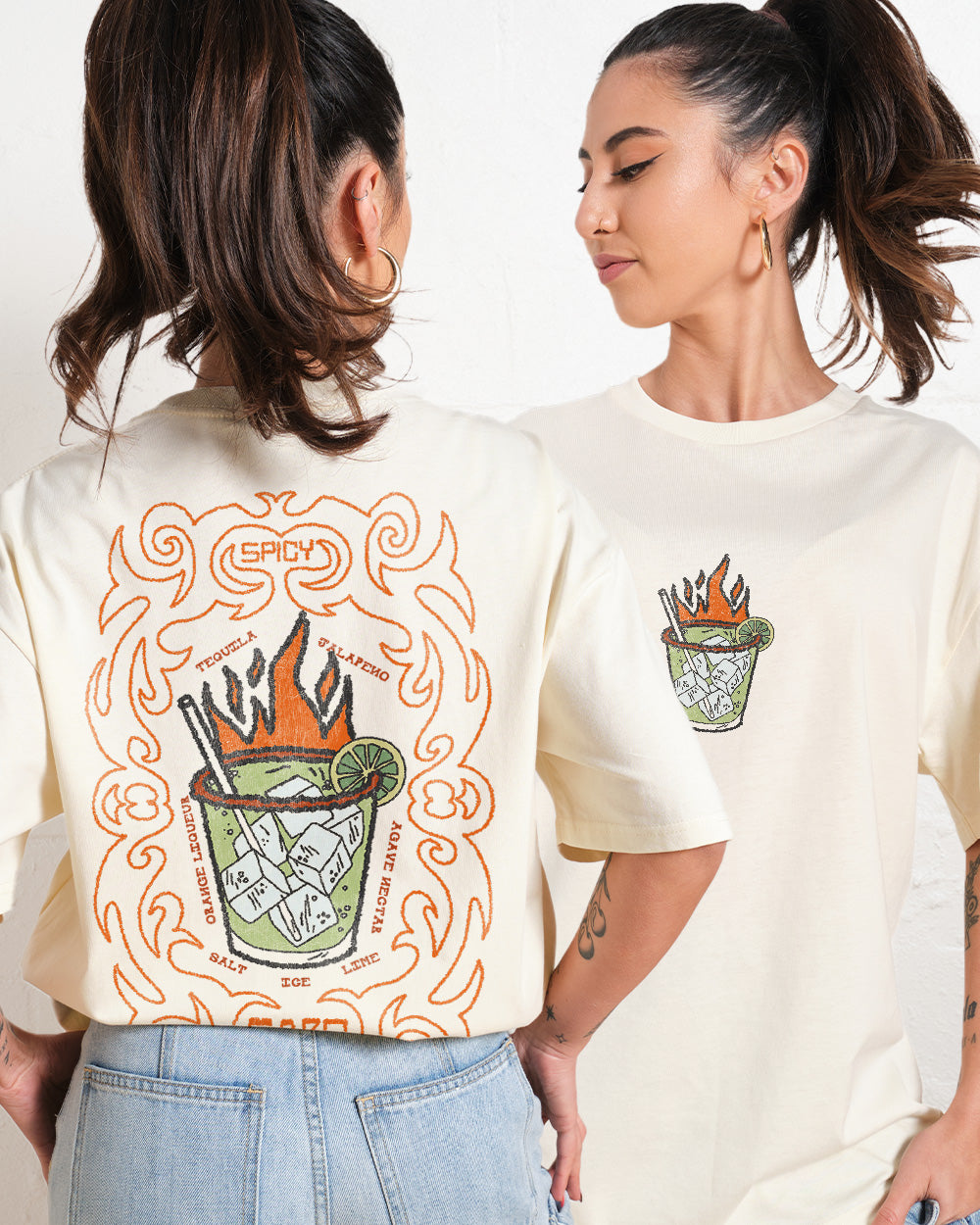 Spicy Marg Oversized Graphic Tee Threadheads 90s Boxy Fit 100% Combed Cotton Unisex