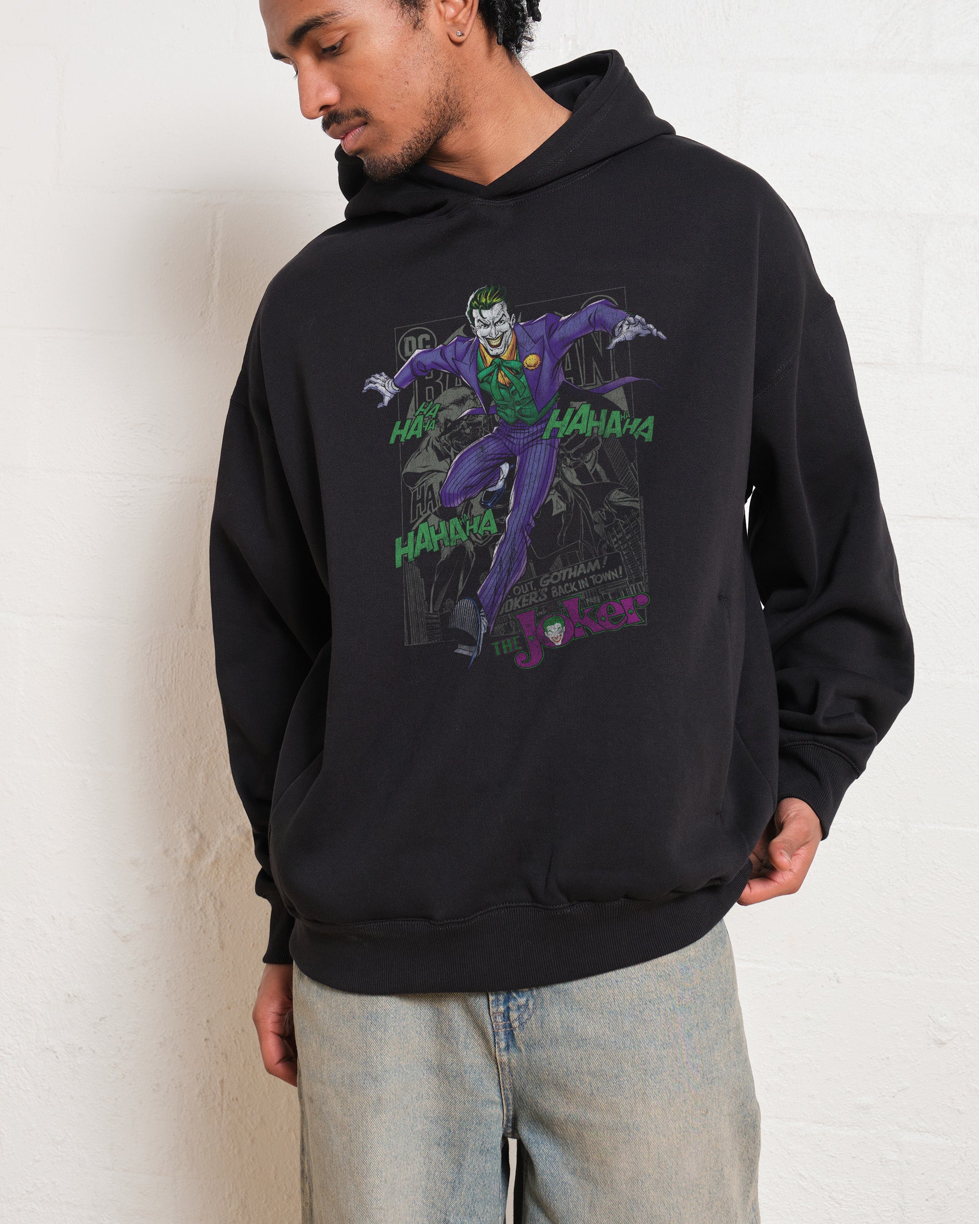 The Joker DC Unisex Hoodie - 90s Boxy Fit, 340gsm Cotton Poly Blend