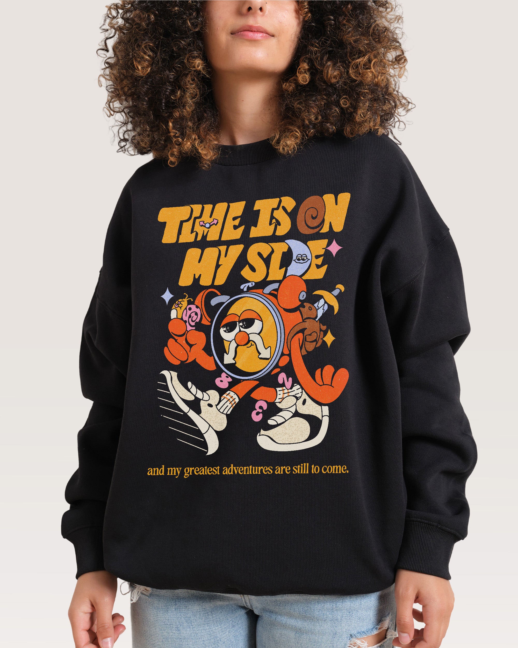 Time is on My Side Unisex Sweatshirt - Premium Cotton Poly Blend Graphic Print