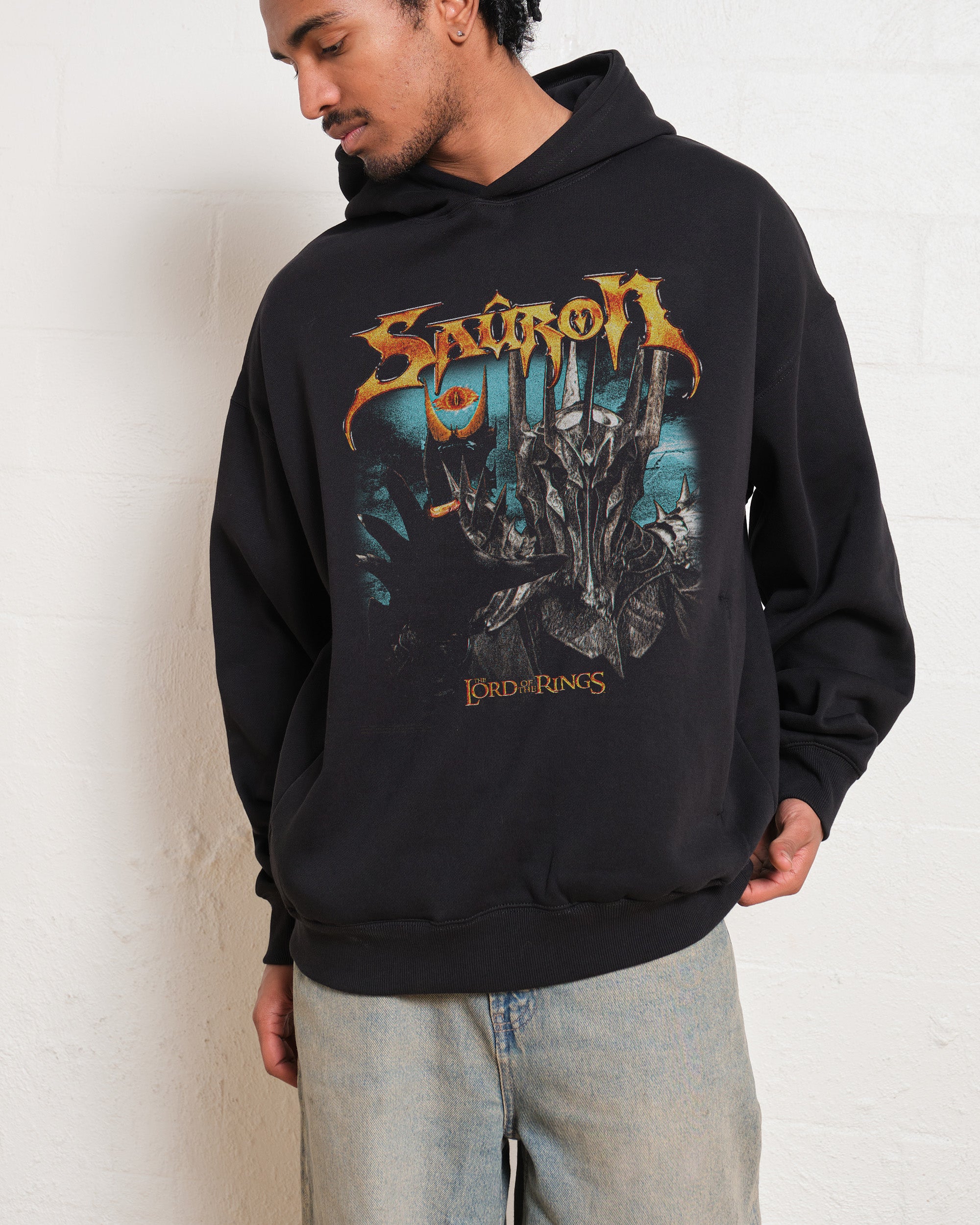 Vintage Sauron Hoodie - Lord of the Rings Unisex Graphic Hoodie 90s Boxy Fit