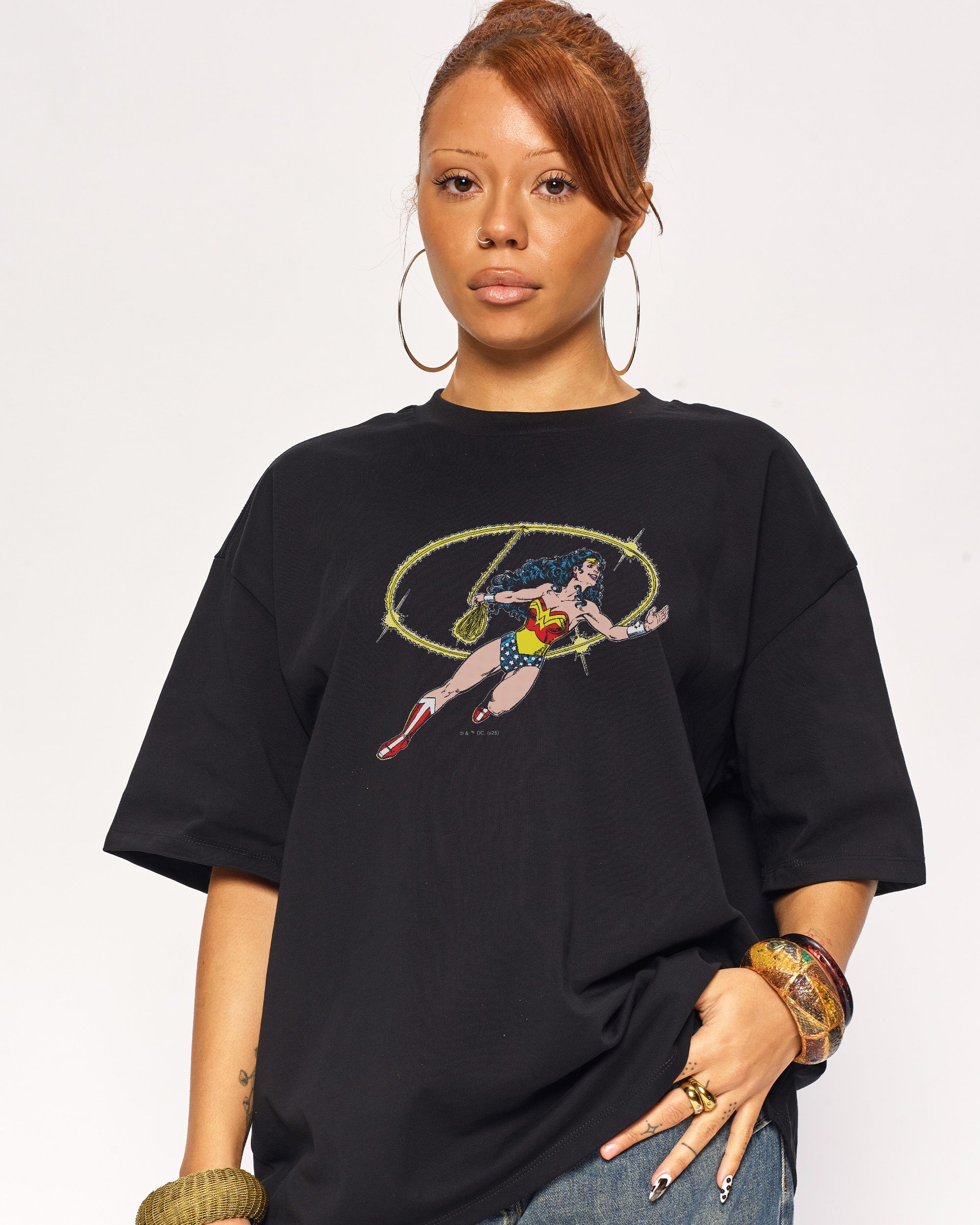 Wonder Woman Lasso of Truth Oversized Graphic T-Shirt Unisex 100% Combed Cotton